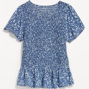 OLD NAVY Smocked peplum top